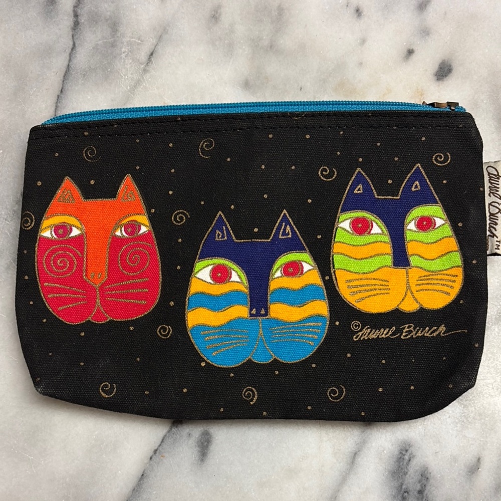 Laurel Burch Cat Design Pouch - Multicolor